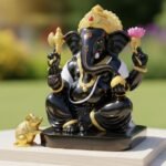is black ganesh idol good for car and gifting