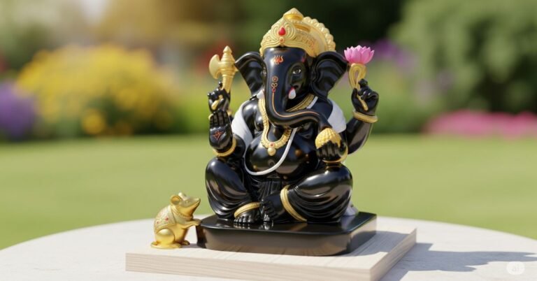 is black ganesh idol good for car and gifting